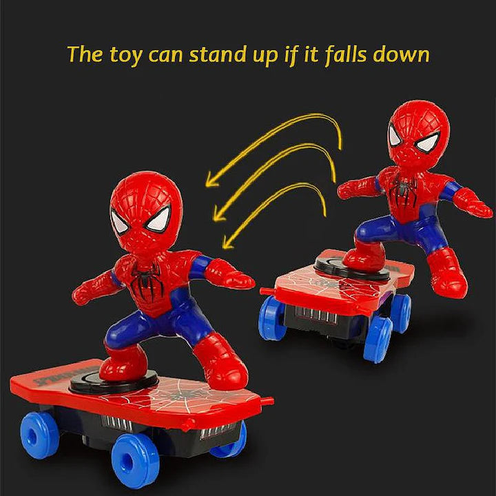 LittleTods™ SpiderMan Electric Stunt Scooter Skateboard