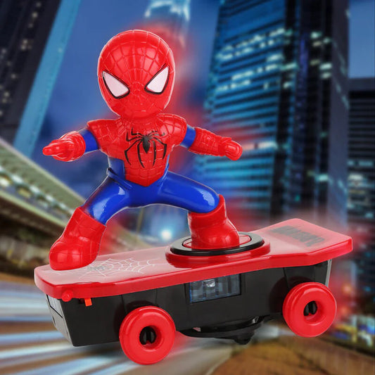 LittleTods™ SpiderMan Electric Stunt Scooter Skateboard