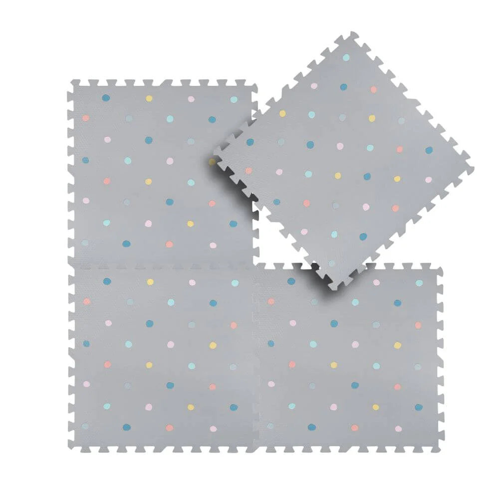 Interlocking Playmat Polka Dot Grey