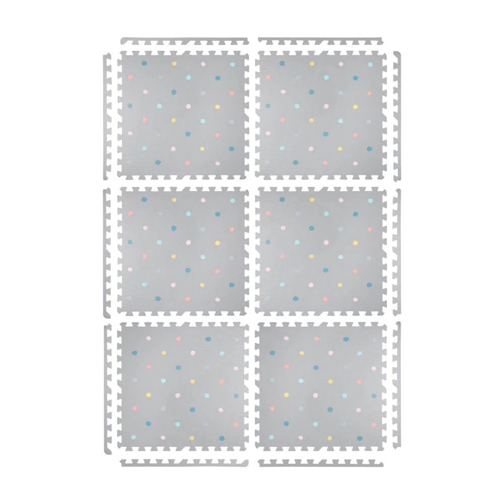 Interlocking Playmat Polka Dot Grey