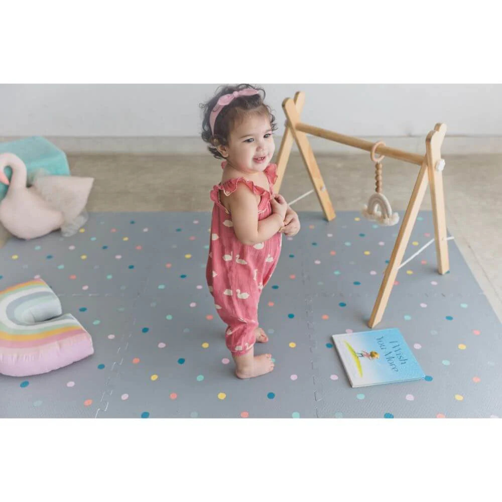 Interlocking Playmat Polka Dot Grey