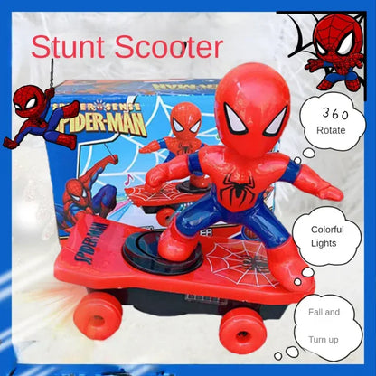 LittleTods™ SpiderMan Electric Stunt Scooter Skateboard